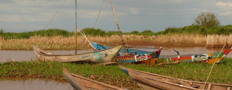 Boats and a stormy sky