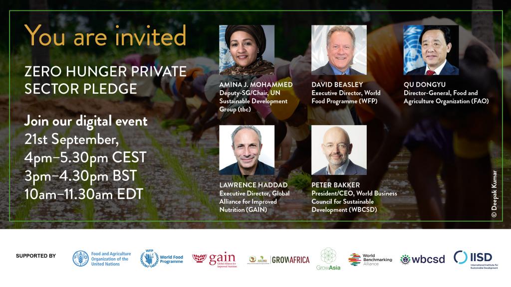 GAIN Zero Hunger Pledge Speakers