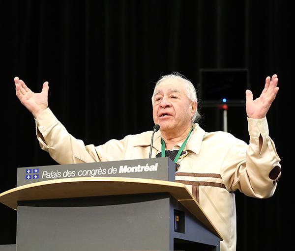 Elder Alex Sonny Diabo of the Mohawk Nation